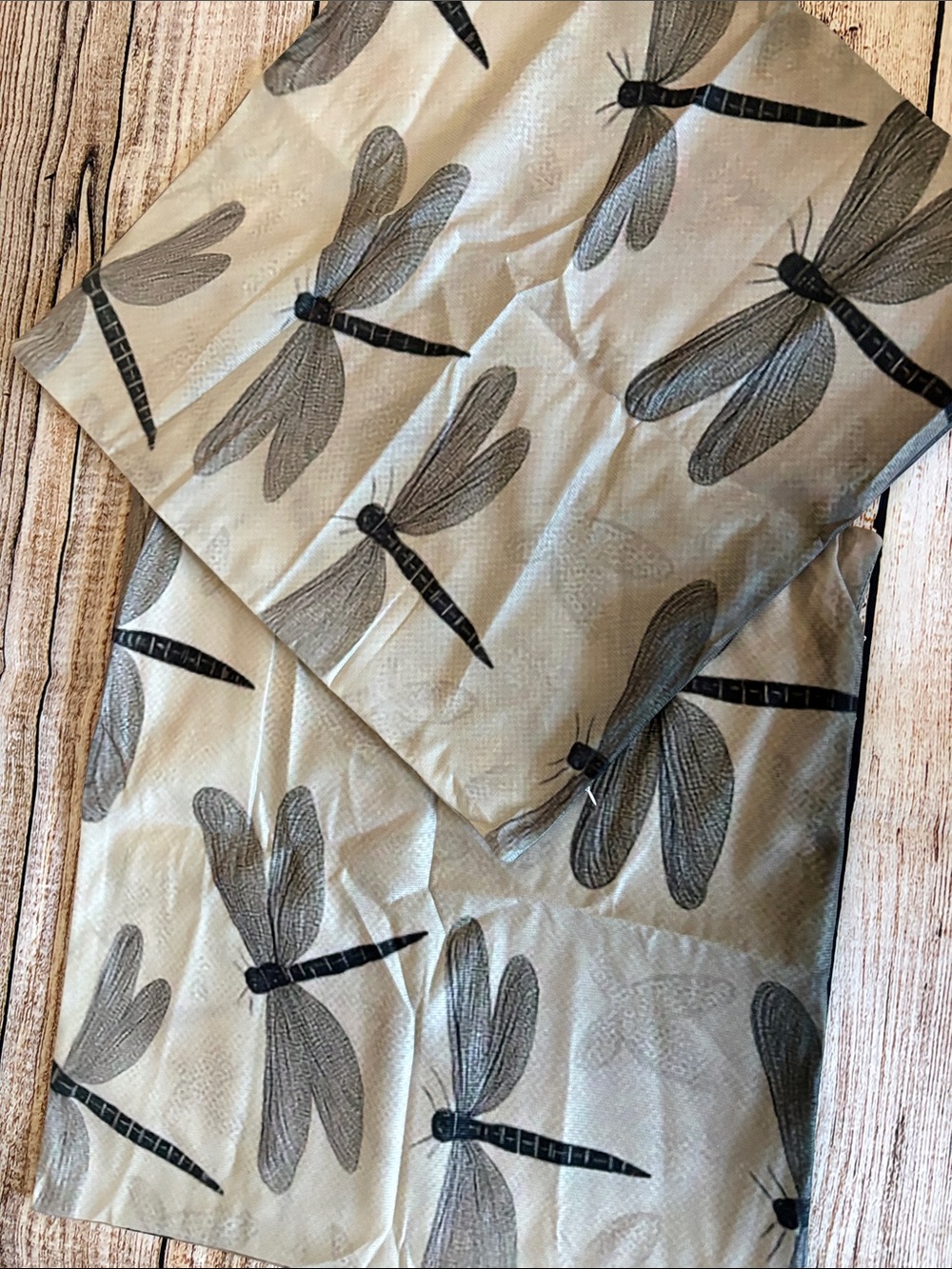 Dragonfly Print Pillow Covers - Neutral Grey/Black